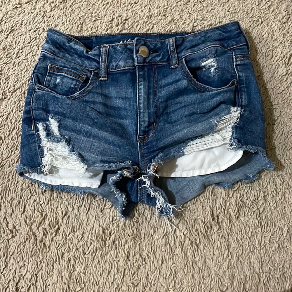 american eagle jean shorts - size: 4